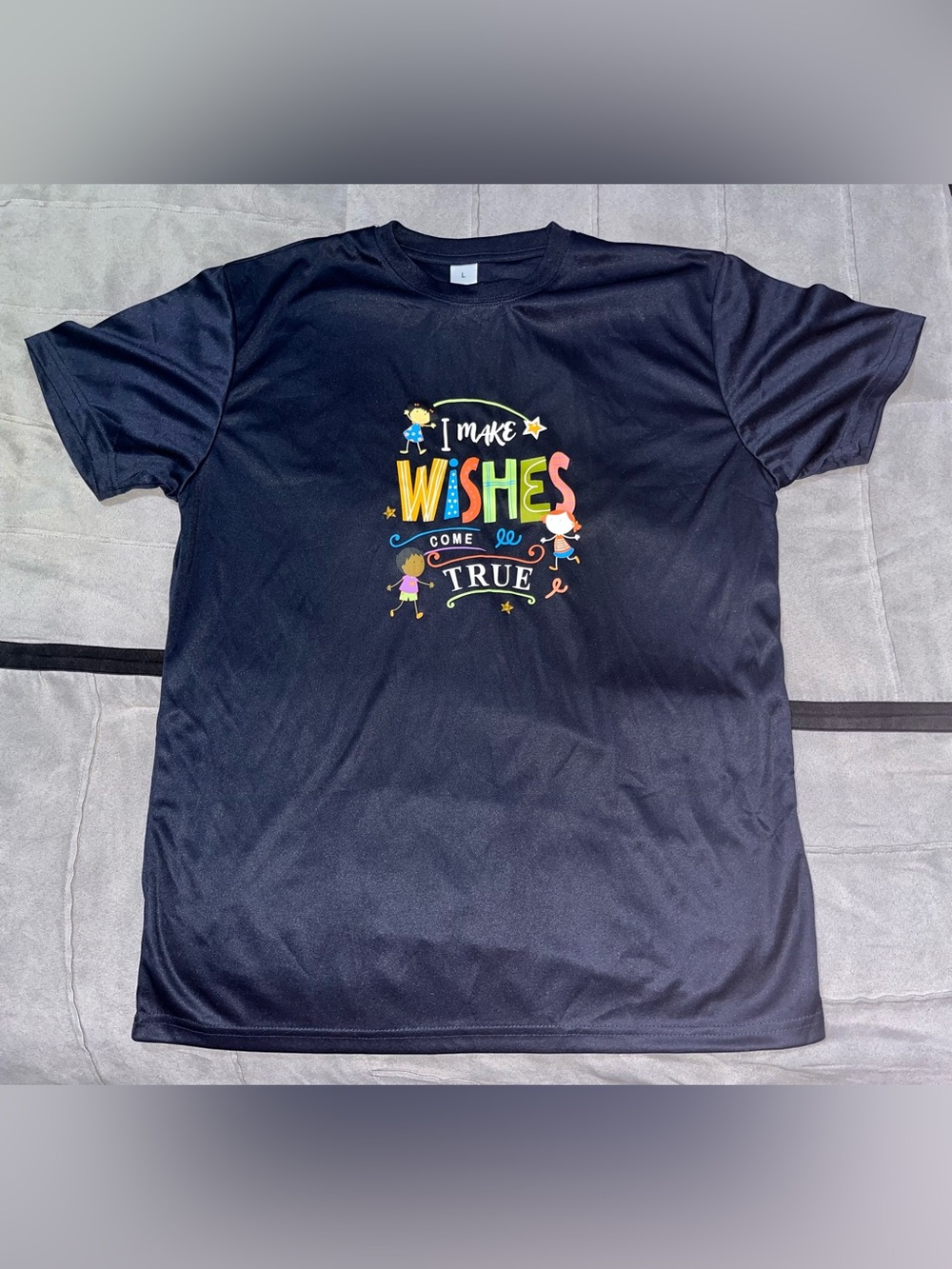 Unisex “I Make Wishes Come True” Size Large Black T-Shirt - NEW